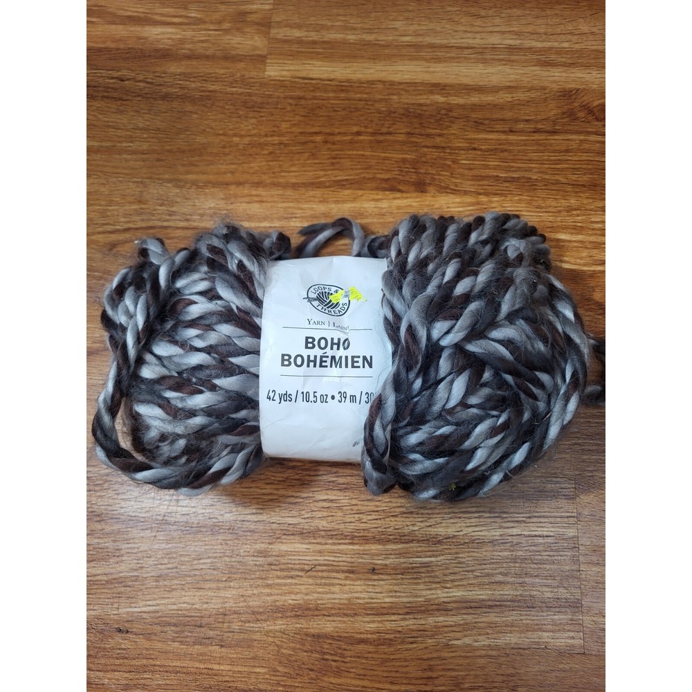 New Boho‎ Bohemiem 42 Yards Loops & Threads Gray & Black